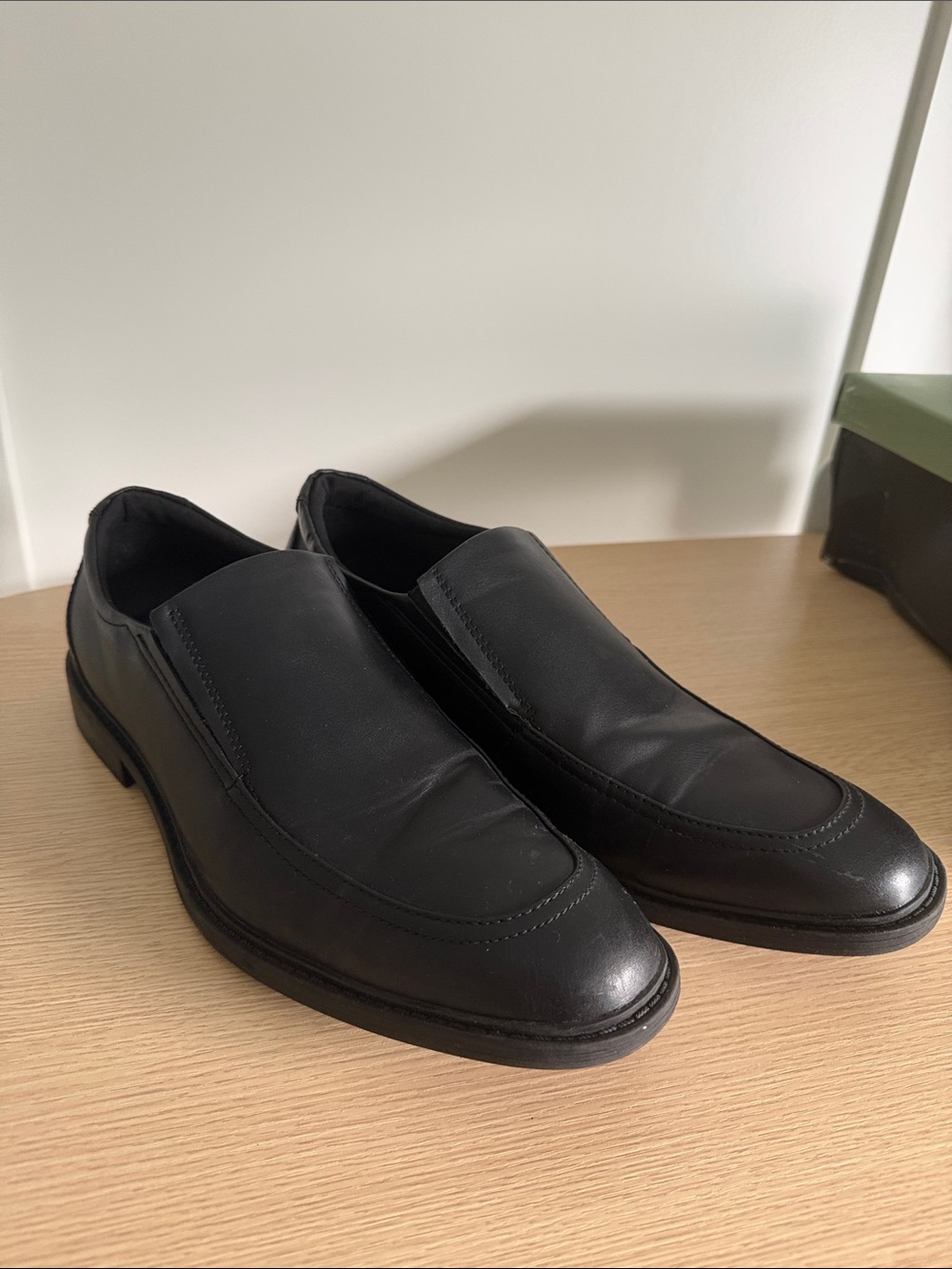 Goodfellow & Co Black Leather Slip-On Loafers